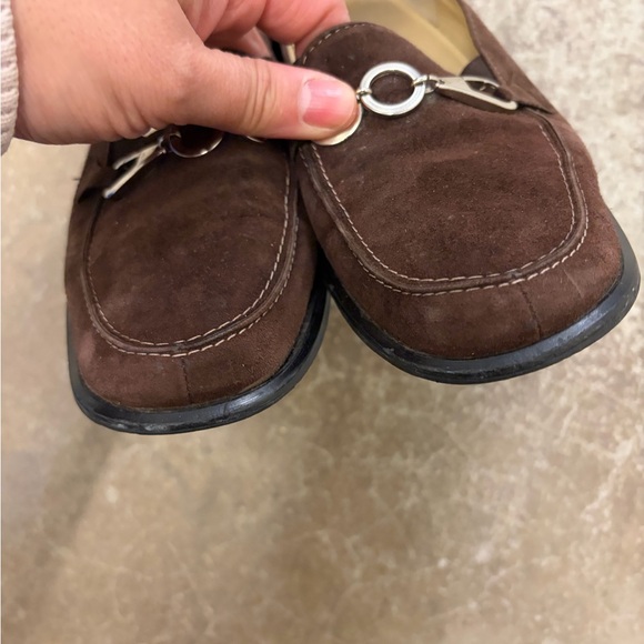 Brunate genuine suede horsebit Italian brown loafers - Picture 5 of 10